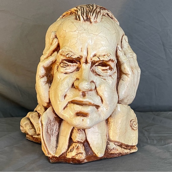 1973 Many Faces Of Richard Nixon See No Evil Hear No Evil Speak No Evil Candle - Picture 2 of 10